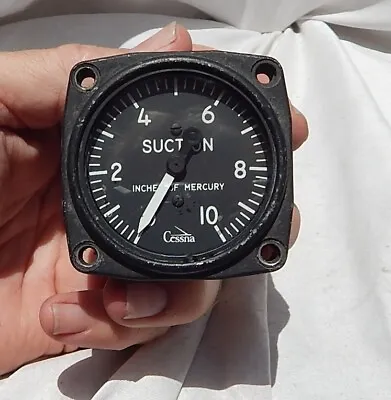  Cessna Aircraft  2 1/4 Inch Suction Indicator Gauge Instrument • $67.36