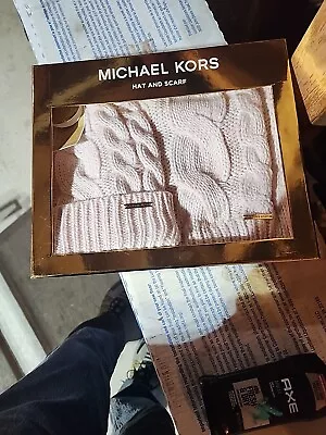 Michael Kors   Scarf & Hat Brand New With Tags Box Sealed  Front Plastic Missing • $14.99
