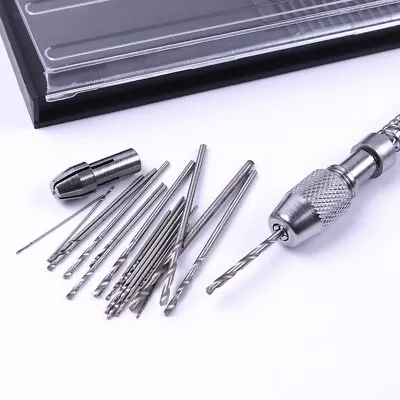 HKATOPS 2mm Swivel Head Pin Vice Holder + 40pcs Micro Mini Drill Bits HSS Twist • $13.56