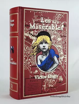 LES MISERABLES Victor Hugo Deluxe Leather Bound Gilded Classics *Like New* • $34.99