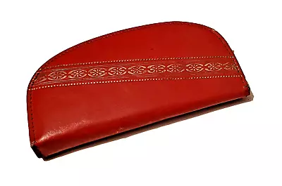 Vintage Manicure Set Travel Purse Size Red Leather Case Made In Austria Germany • $4.99