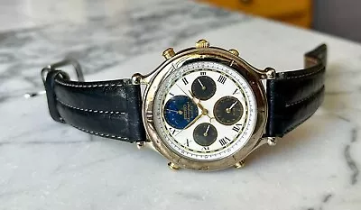 Seiko Age Of Discovery Moon Phase Chronograph 7T36-7A10 AS-IS Working Vintage • $1.25