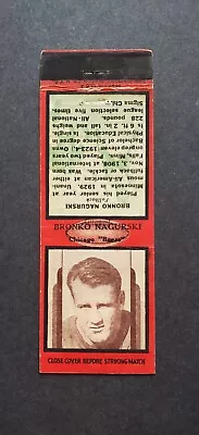 RARE VERY NICE 1936 Diamond Matchbooks Bronko Nagurski RED - Chicago Bears !!! • $248