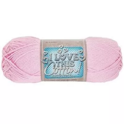 I Love This Cotton Super Soft Yarn Skein Needlecraft Art Solid Pink 74 Same Lot • $5.99