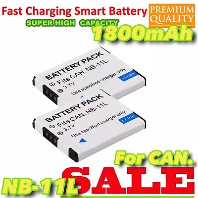 2x Battery NB-11L NB-11LH For Canon PowerShot SX400 SX410 SX420 SX430 SX440 IS • $17.77