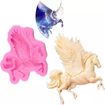 Silicone Horse Chocolate Molds Pink Horse Body Silicone Molds  DIY Cake • £3.86