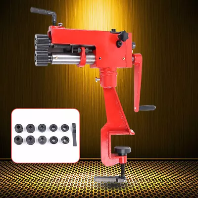 22-Gauge Professional Sheet Metal Bead Roller Machine Red Steel Bender W/ 6 Dies • $201.40