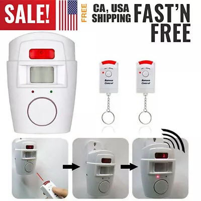 Wireless Home Security Warning Alarm System PIR Sensor With 2 Remote Controller • $9.67