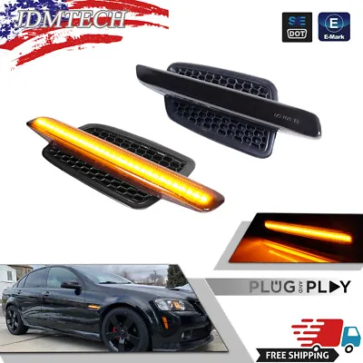 Smoked Lens Euro Style Front Fender Side Marker Lights For 2008-2009 Pontiac G8 • $59.99