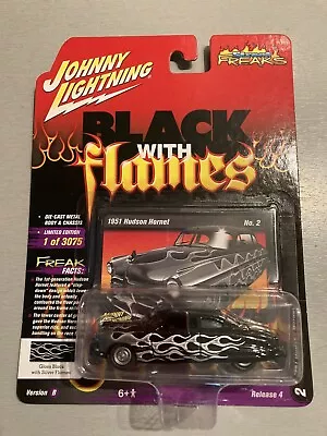 $15.99 • Buy Free Ship Johnny Lightning 2018 Black With Flames 1951 Hudson Hornet Rel 4 Mib