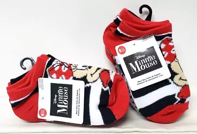 10 Pairs - MINNIE MOUSE No-Show SOCKS (2 Packs Of 5) Toddler Shoe Size 7-10 NEW • $13.95