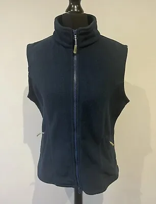 MUSTO Performance Gilet Navy Blue Fleece Ladies Size UK 14 Zip Up 20” PTP • £22.99