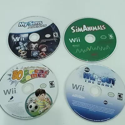 Nintendo Wii Games Lot Of 4 Bundle Wipeout 30 Great Games Sim Animals My Sims • $19.54