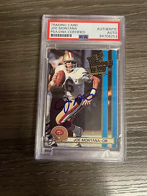 1990 Action Packed Joe Montana Autographed Card PSA Certified 49ers • $31