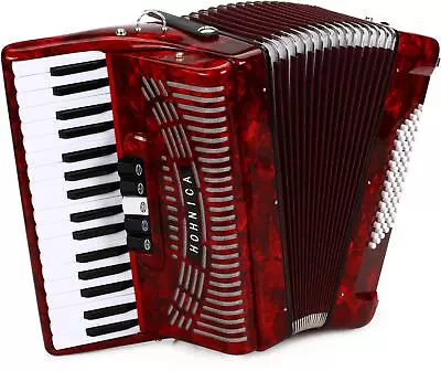 Hohner Hohnica 1305 72 Bass Piano Accordion - Pearl Red • $990