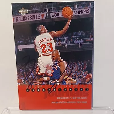 1997 Upper Deck Championship Journals Michael Jordan  Bulls Autograph W/COA • $629