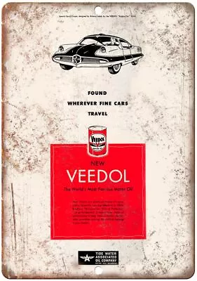 Veedol Motor Oil Vintage Ad Reproduction Metal Sign A780 • $21.95