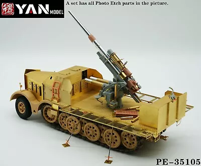 Yan Model PE-35105 1/35 18Ton FAMO Sdkfz9 W 88mm Flak37 For Tamiya • $69.99