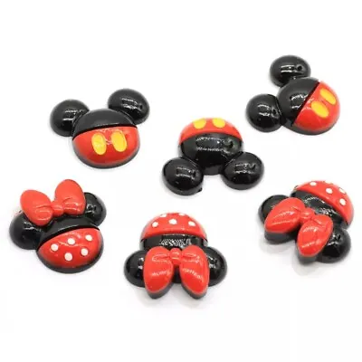 Mickey Minnie Resin Flatback CabochonCraft Embellishment Bow Accessories • £2.95