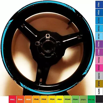 COOL LIGHT BLUE MOTORCYCLE Or CAR RIM STRIPES WHEEL TAPE DECALS STICKERS 9mm 17  • $13.47