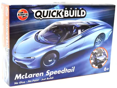 Airfix QUICK BUILD Blue McLaren Speedtail Snap Together Plastic Model Kit J6052 • $17.99