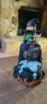Vintage Cackling Witch Rubber Cauldron Halloween Decor Batt Operated Shakes 13  • $19.99