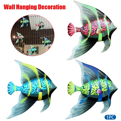 Metal Fish Wall Art Outdoor Garden Marine Home Deck Hanging Decoration For Patio • £10.55