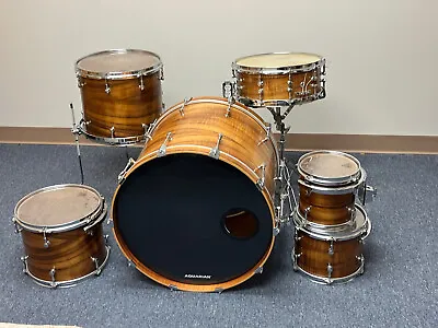 6 Pc Hawaiian Koa Exotic Drum Set One Of A Kind Maple Shells Very Rare • $6877