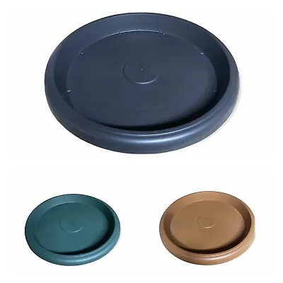 £8.99 • Buy Round Plastic Plant Pot Saucer Planter Water Drip Tray Base Plate - 3 Colours
