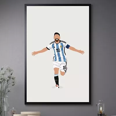 Leo MESSI - FIFA WORLD CUP WINNER - GOAT - Argentina - Digital Art Poster • $9.71