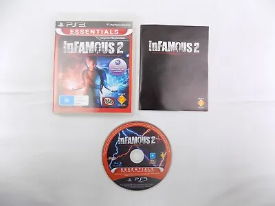 Mint Disc Playstation 3 Ps3 Essentials InFamous 2 - Inc Manual Free Postage • $14.90