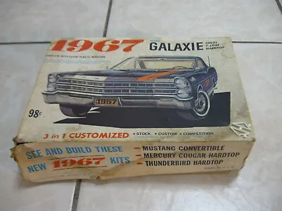1967 VINTAGE PALMER PLASTICS FORD GALAXIE 3 IN 1 MODEL KIT With BOX INCOMPLETE • $7.99