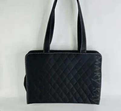 Mwot Mary Kay Consultant Bag Makeup Large Quilted Black Shoulder Organizer Tote • $24.95