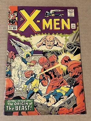 X-Men #15 )  1st Master Mold🔥2nd Sentinels🔥Origin Of Beast🔥1965 • $110