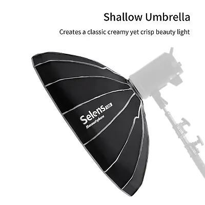 Selens Umbrella Hexadecagon Softbox Bowens Mount Diffusers Quick Fold Studio • £68.99