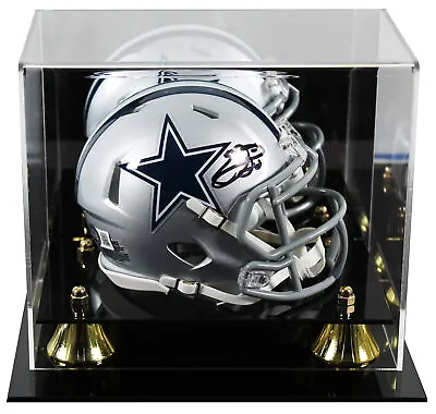 Deluxe Acrylic Football Mini Helmet Mirrored Back Display Case • $37.99