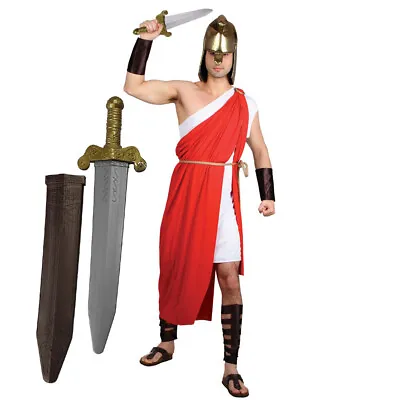 £19.99 • Buy Adults Spartan Warrior Costume Roman Greek Gladiator Historic Mens Fancy Dress