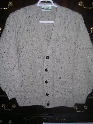 Aran Crafts Men's Fishermen's Sweater 100% Wool Hand Knit Xxl Made In Ireland Nw • $150