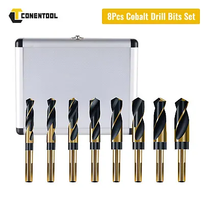 8PCS Cobalt Blacksmith Titanium Reduced Shank HSS Steel Drill Bit Set 14-25mm • £22.99