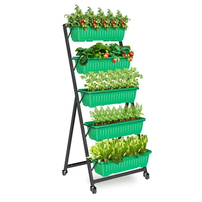 £5.50 • Buy Mobile Vertical Flower Bed Garden Elevated Raised Planter Container Box Yard