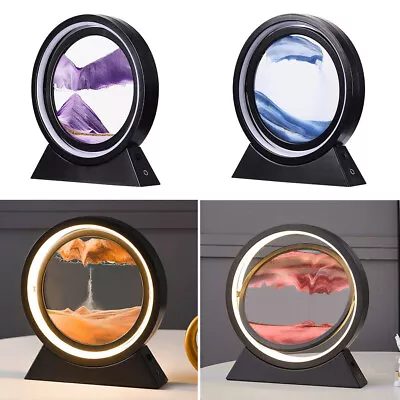 3D Quicksand Painting Moving Sand Art Picture Hourglass Deep Sea Sandscape Glass • £7.95