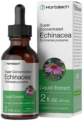 Echinacea Liquid Extract | 2 Fl Oz |  | Alcohol Free Vegetarian | By Horbaach • $10.09