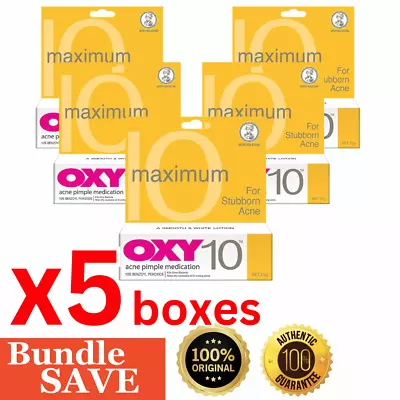 5X OXY 10 10% Benzoyl Peroxide 25g Stubborn Acne Pimple Spot Control Treatment • $62.65