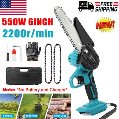 6  550W Handheld Mini Electric Chainsaw Cordless Wood Cutter Saw Battery Power • $25.99