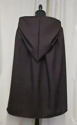 Brown Cape No Sleeves - Traitors Hobbit Jedi Star Wars LOTR Fancy Dress • £6