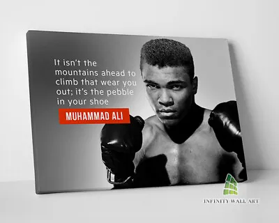 Muhammad Ali Inspirational Quote Canvas Art Boxing Sport Wall Print Picture-E293 • £10.18