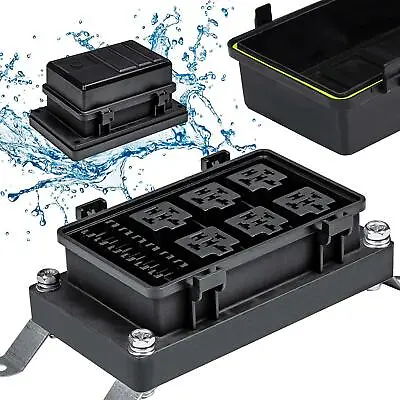 Fuse Relay Box Block Relay For 12V Waterproof Universal Automotive Marine Boat • $29.49