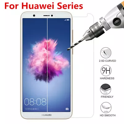 Tempered Glass Screen Protector For Huawei P20 Pro P20 P40 P30 P10 P8 Lite Y9 Y7 • £2.23