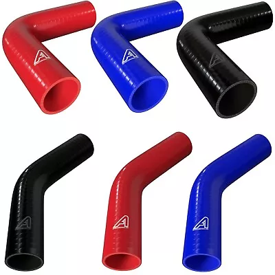 £13.44 • Buy 90 Or 45 Degree Silicone Elbow Hose Pipe Bend Turbo Water Intercooler ASH