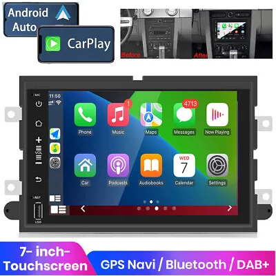 For Ford Mustang 2005-2009 7'' Carplay Car Stereo Radio Android 12 GPS WIFI BT • $133.94